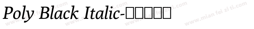 Poly Black Italic字体转换